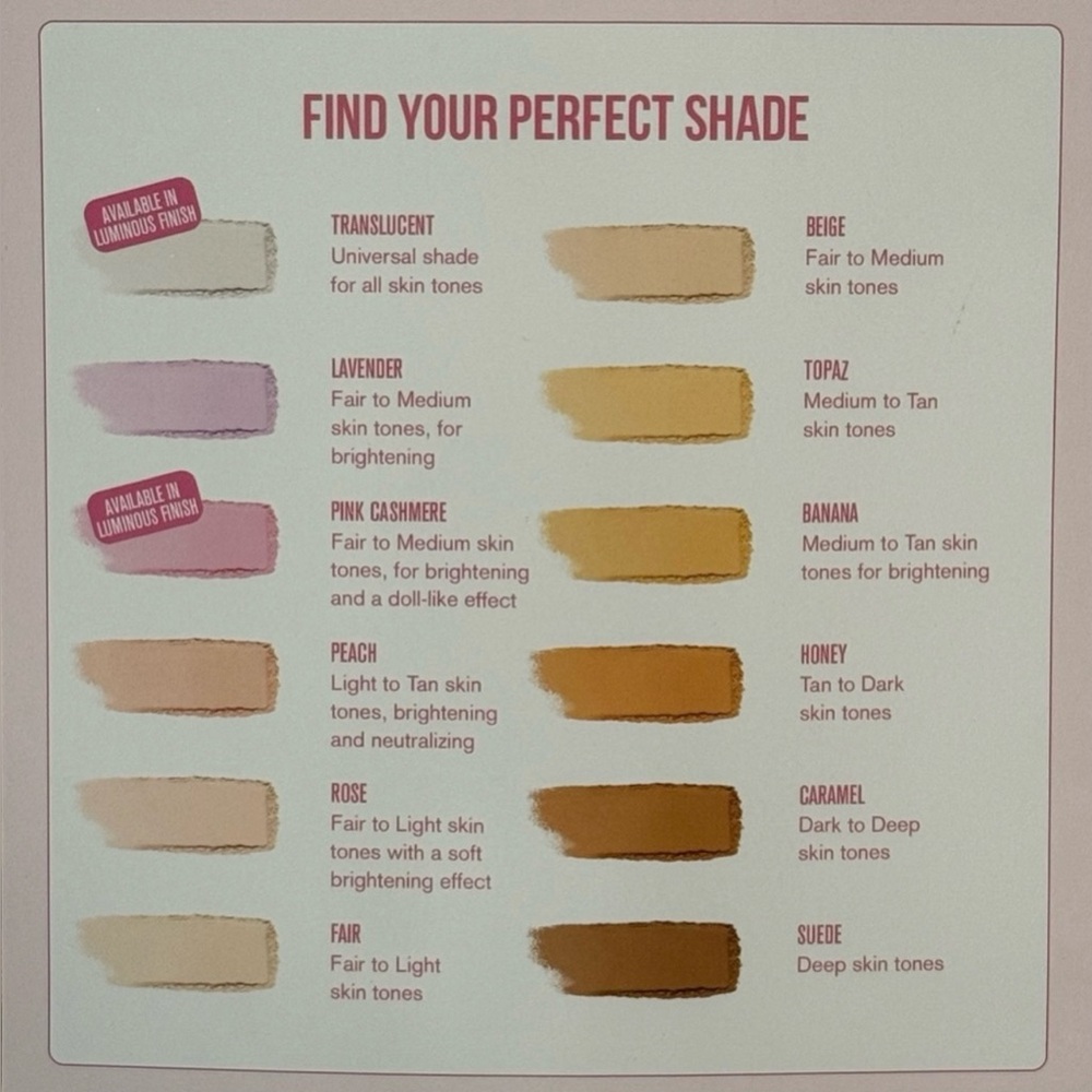 GUIDE FOR LUMINOUS/ NATURAL SETTING POWDER BY JEFFREE STAR 🌟